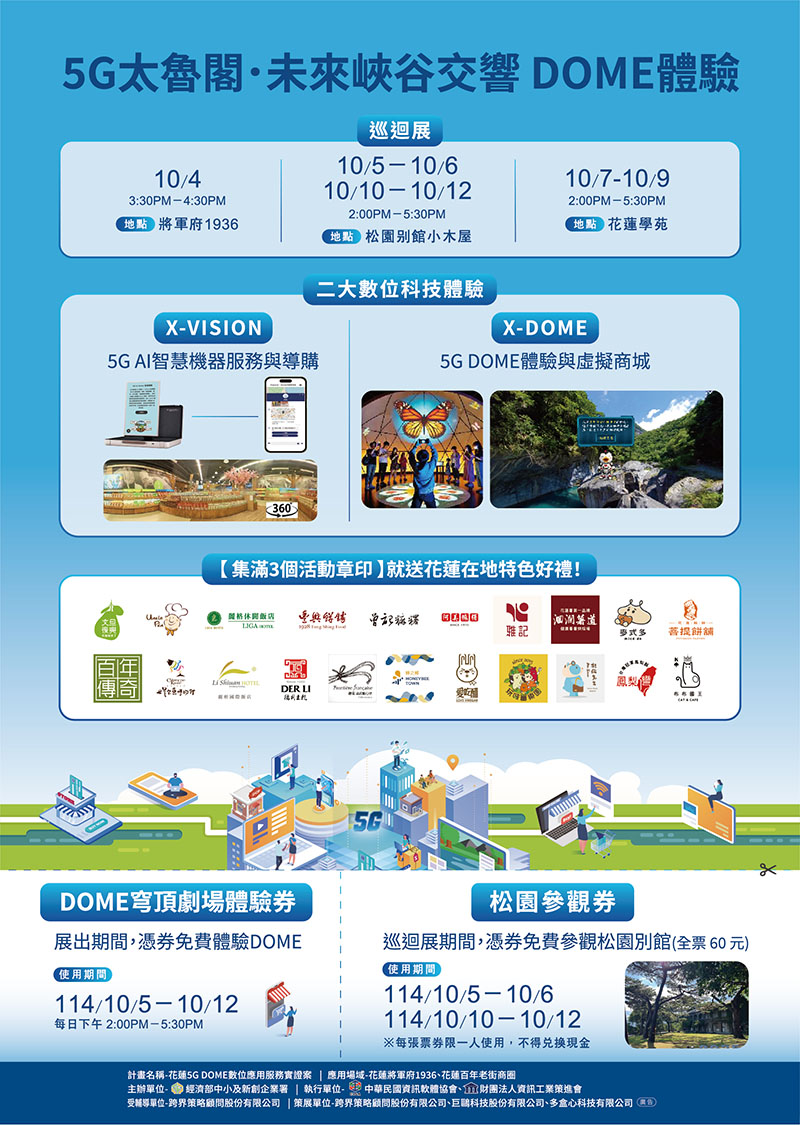 [花蓮展覽] 5G太魯閣XR巡迴展 | 免費體驗未來峽谷交響抽大獎